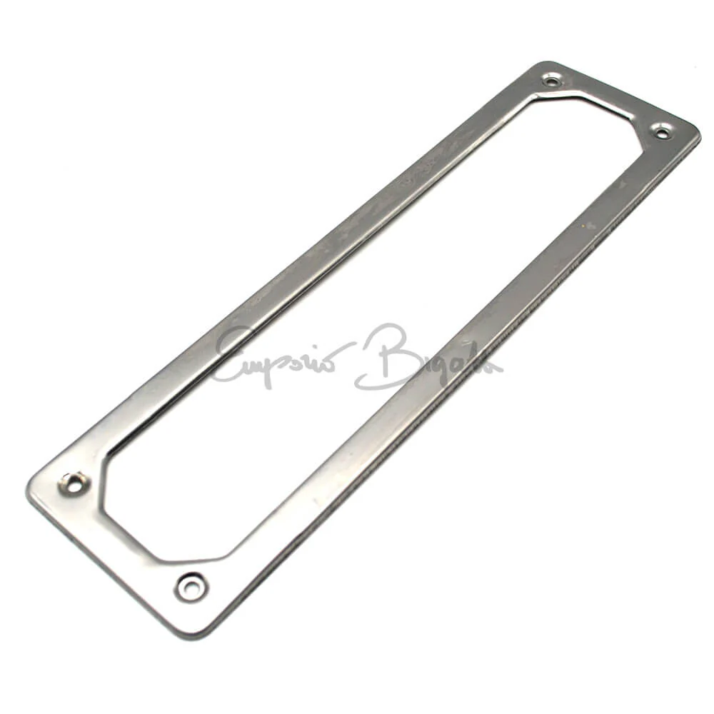 Cornice targa anteriore in acciaio Inox fino al 1985 | Fiat 500 F L R N D Giardiniera | Fiat 126 | Fiat 600 |