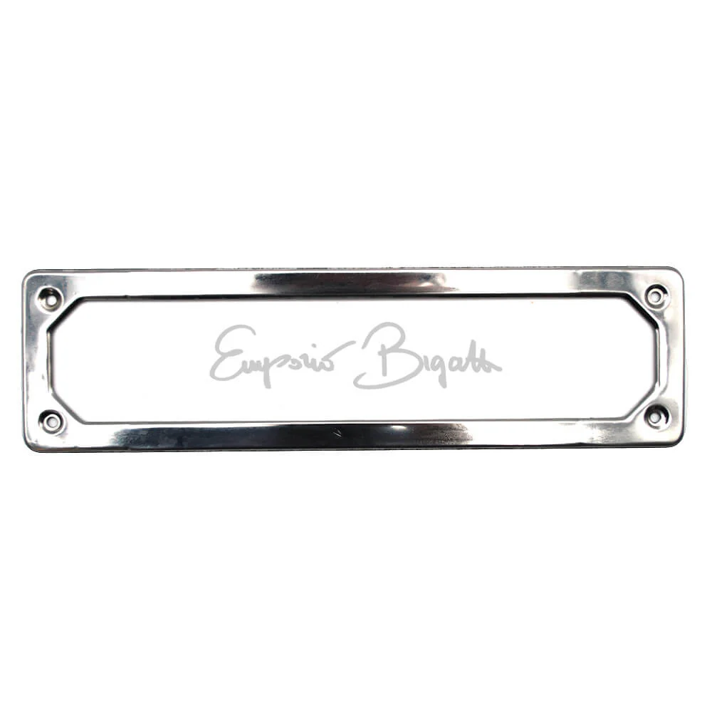 Cornice targa anteriore in acciaio Inox fino al 1985 | Fiat 500 F L R N D Giardiniera | Fiat 126 | Fiat 600 | - Image 2