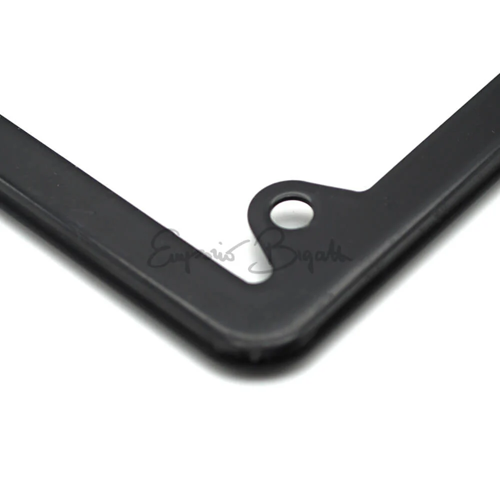 Cornice targa posteriore in metallo nero per targhe affiancate 6 fori dal 1976 al 1998 | Universale | - Image 4