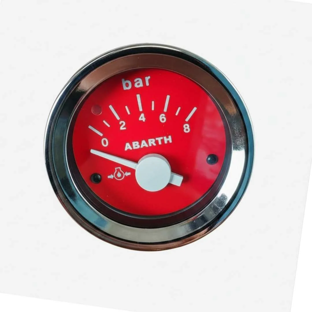 Indicatore Pressione Olio Abarth Fondo Rosso 0-8 bar | Fiat 500