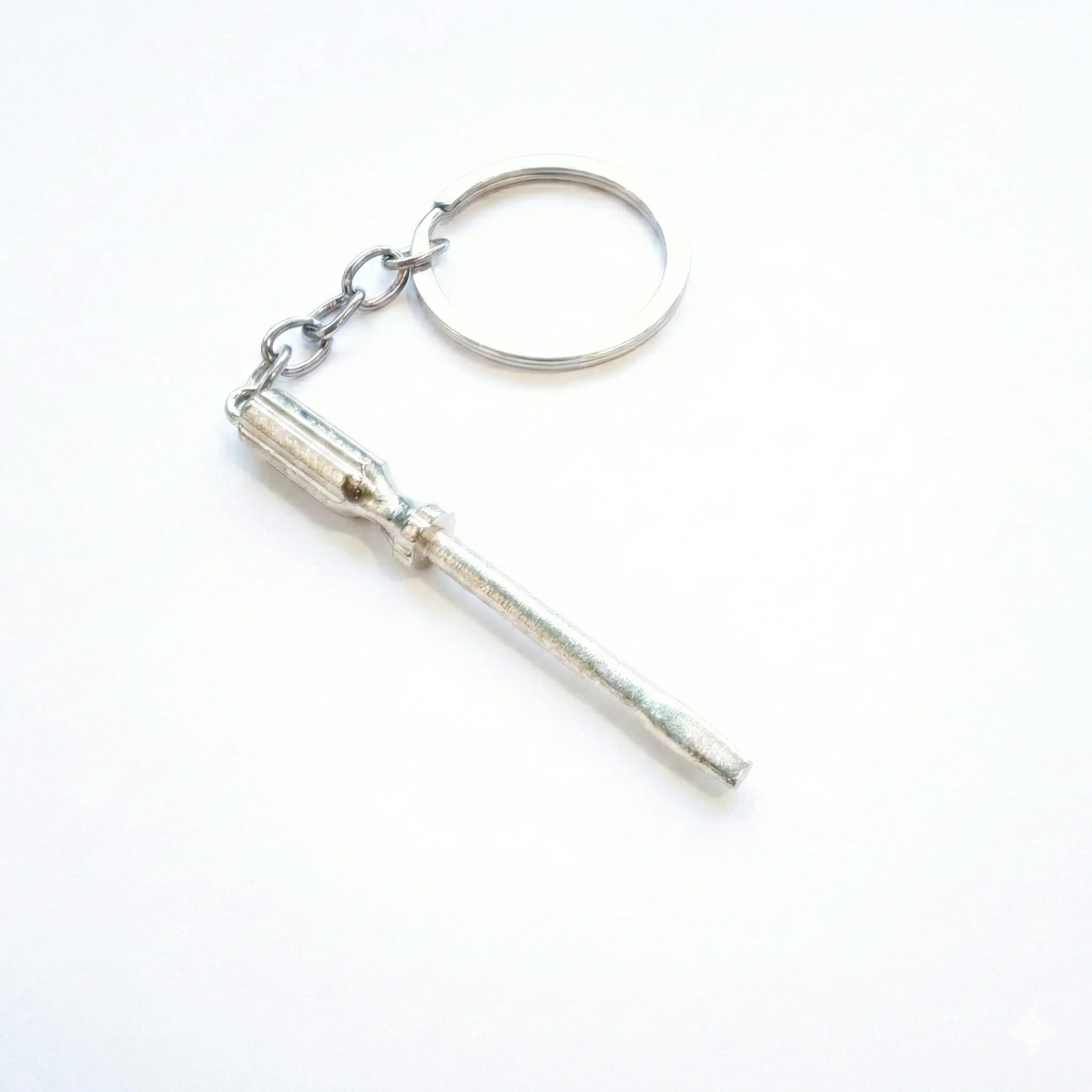 Portachiavi Cacciavite Argento | Gadget Meccanico Fai da Te