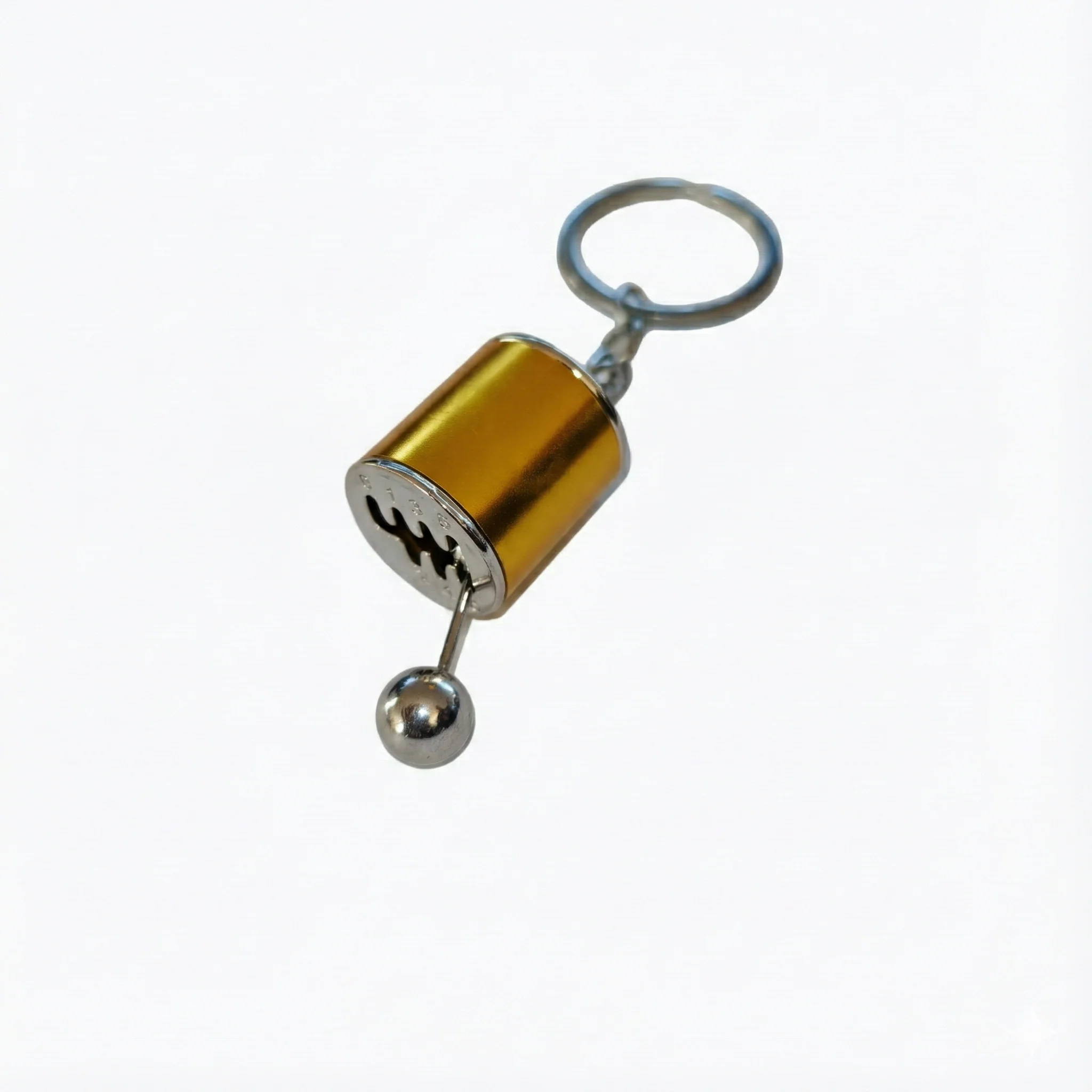 Portachiavi Leva Cambio in Metallo Oro | Gadget Auto Elegante