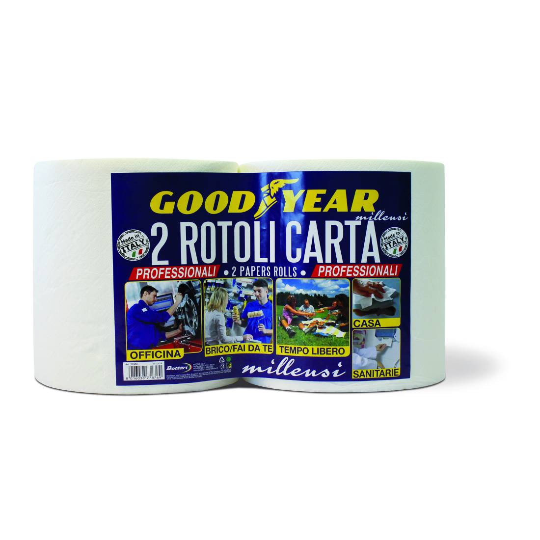 Rotoli Carta Officina Goodyear | Carta Milleusi Professionale (2 Pezzi)